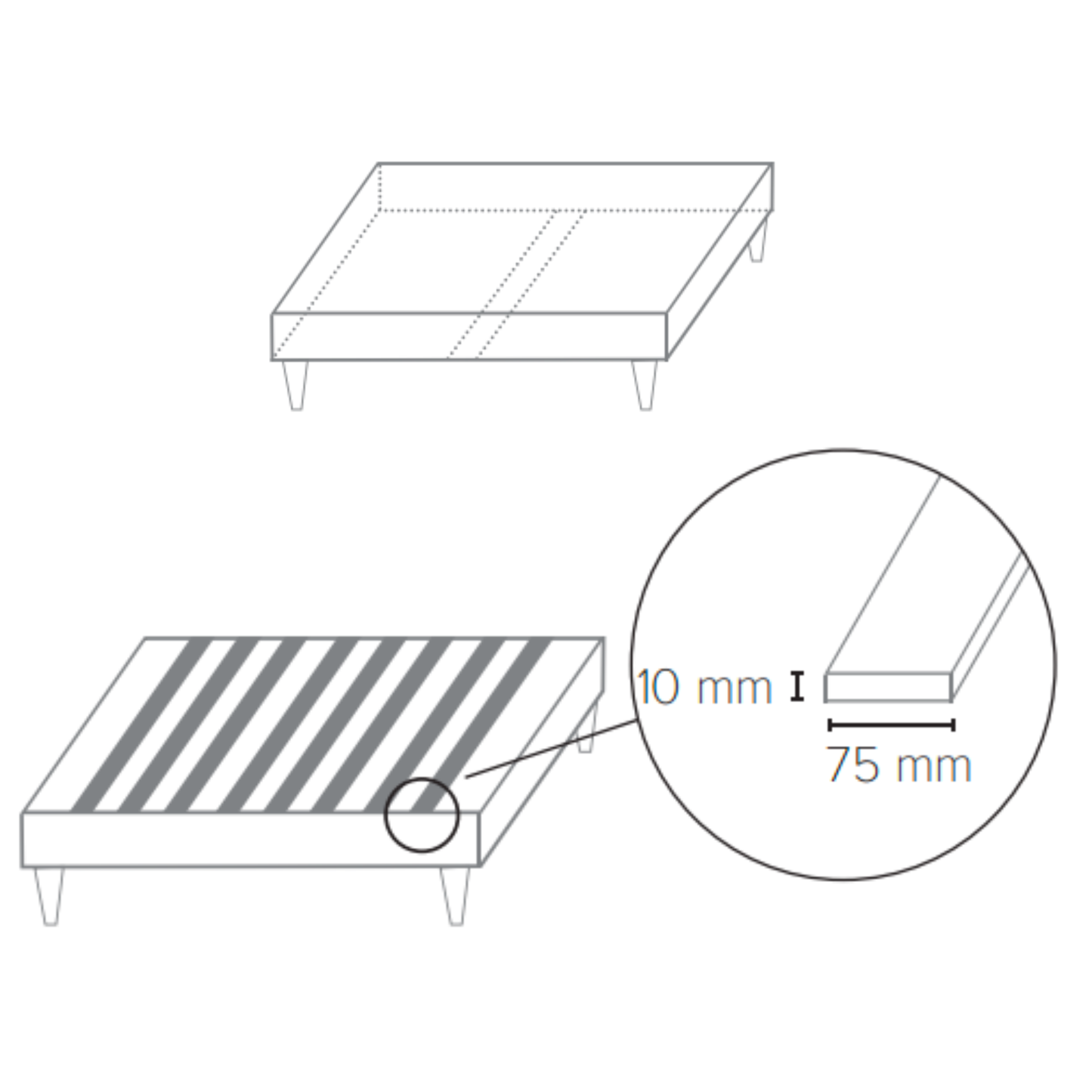 Bancada Madera Tapizada Gala